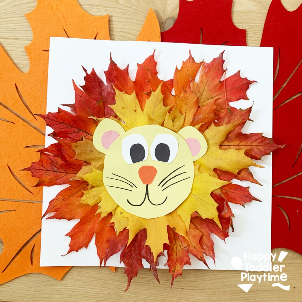 Lion Leaf Craft Happy Toddler Playtime