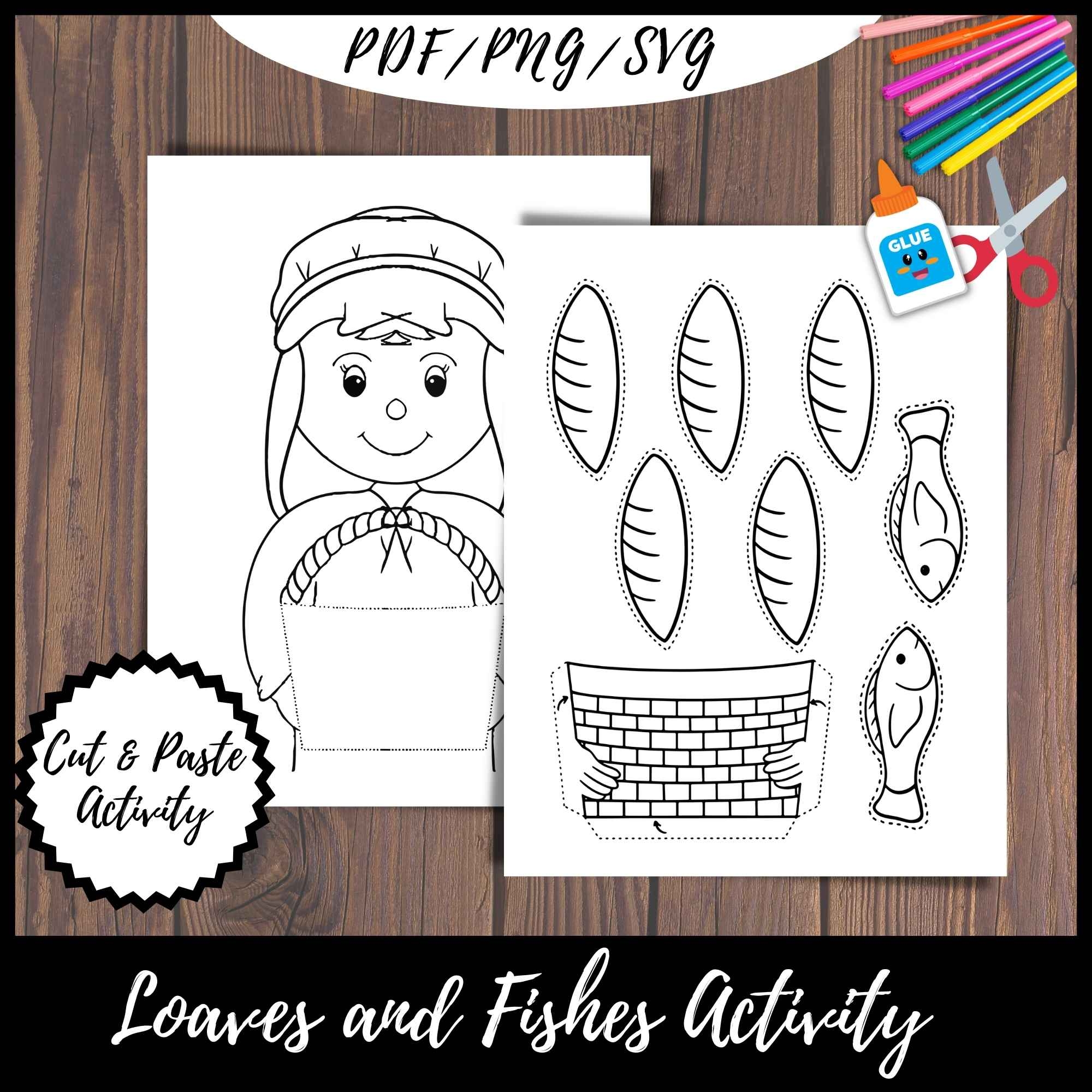 Loaves And Fishes Bible Activity Bible Craft Sunday School 