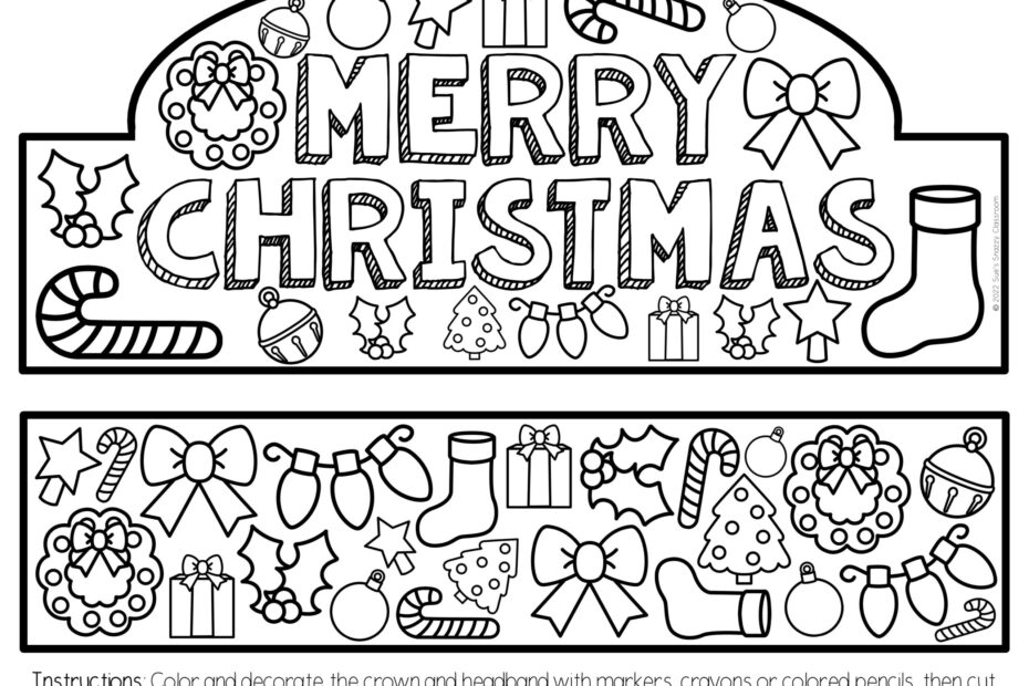 Low Prep Christmas Printable Crown Holiday Craft Activity