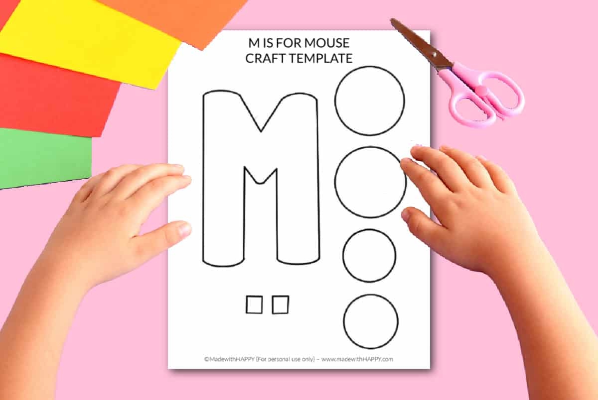 M Is For Mouse Craft With Printable Letter M Made With HAPPY