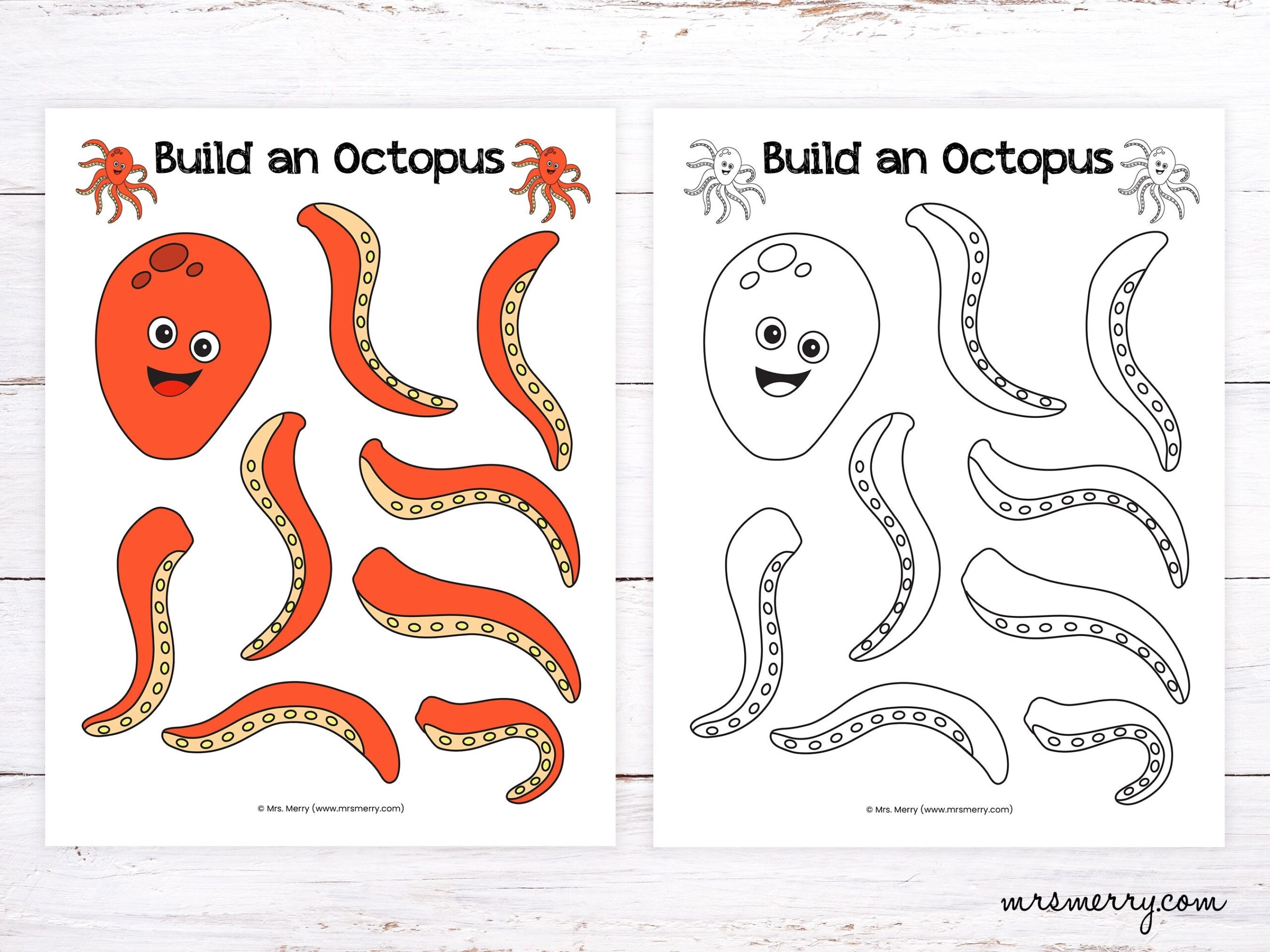 Make An Octopus Craft For Kids Ocean Animal Printables Etsy