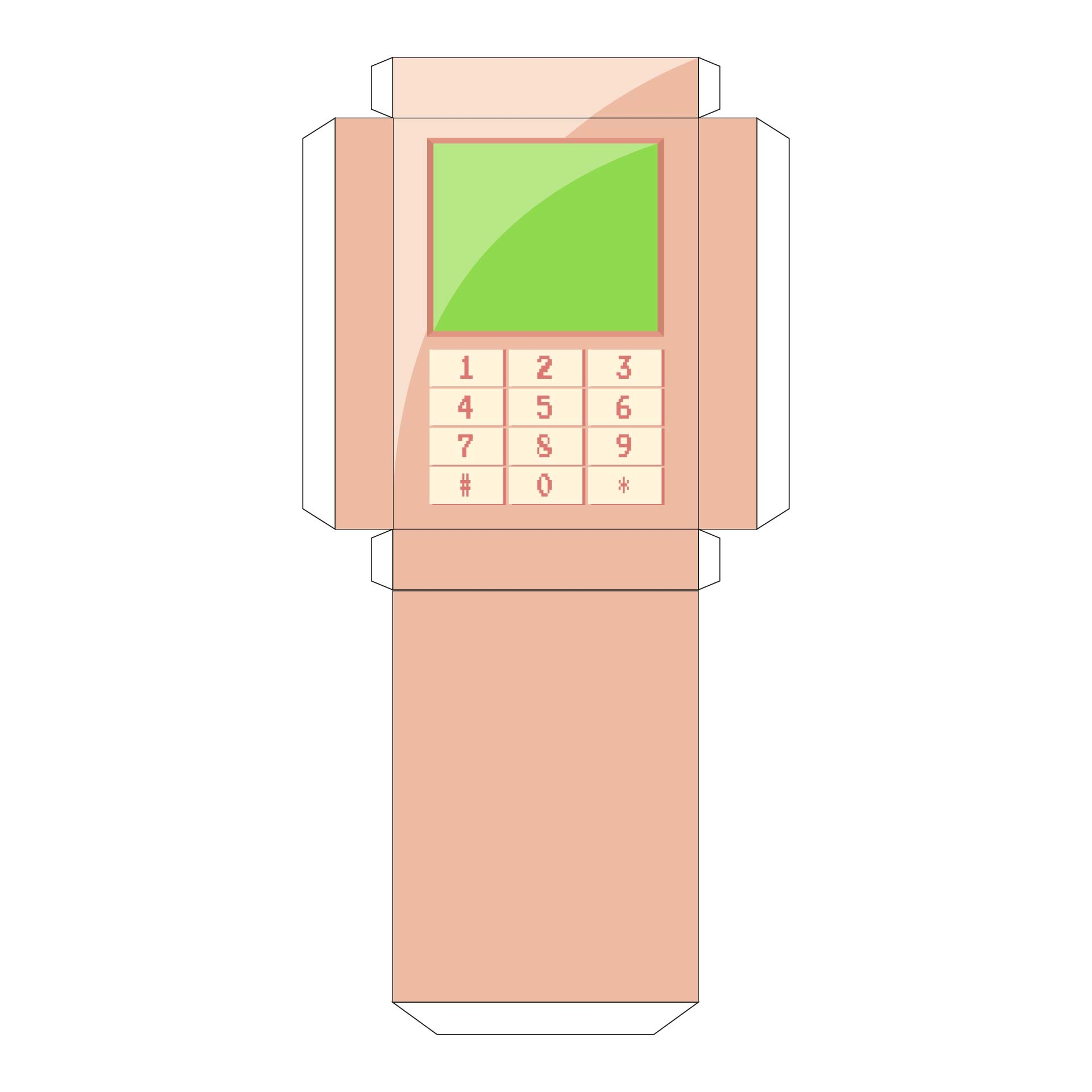 printable cell phone craft template