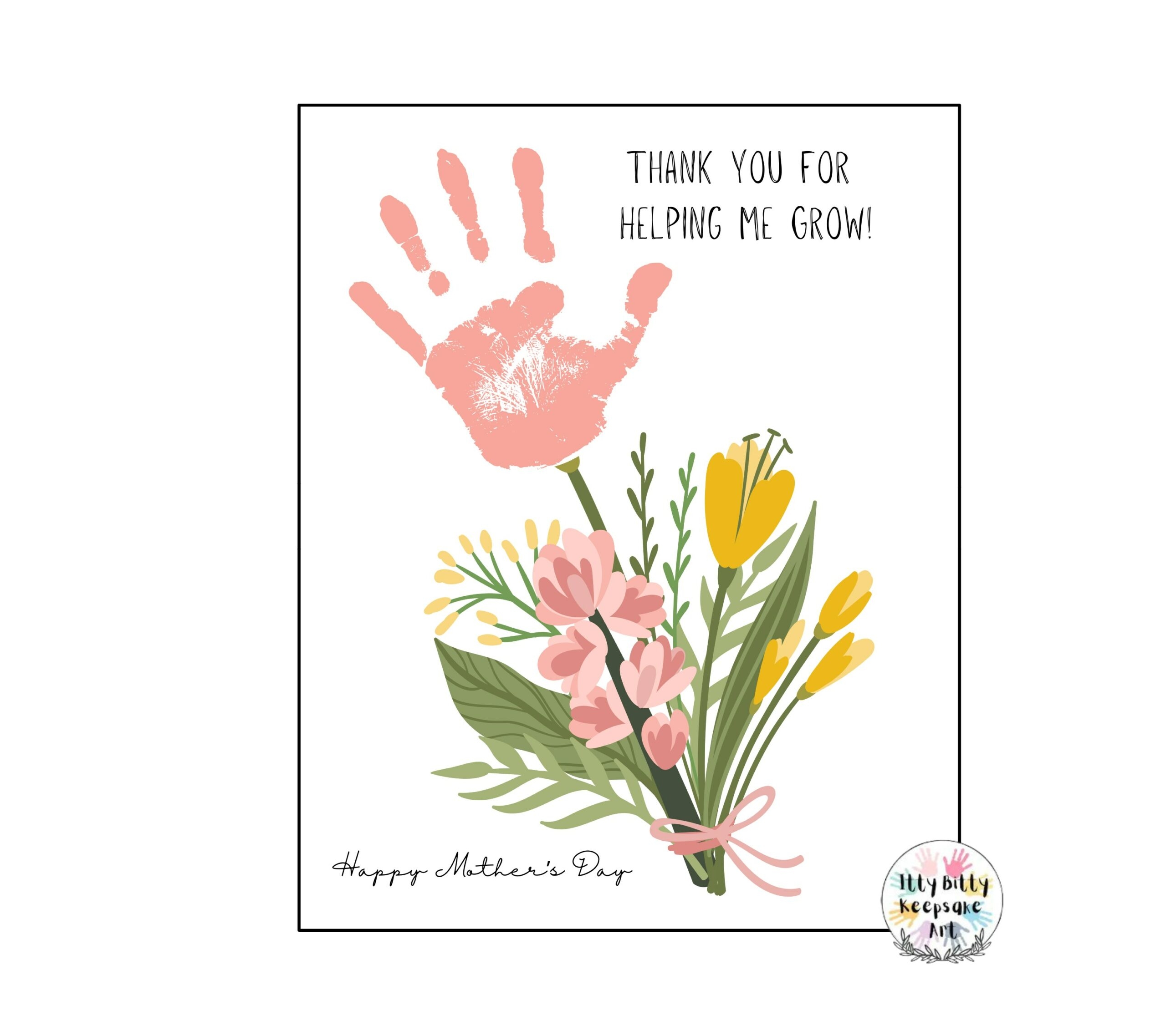 Mother s Day Handprint Craft Art Printable Template Spring Crafts Helping Me Grow Classful
