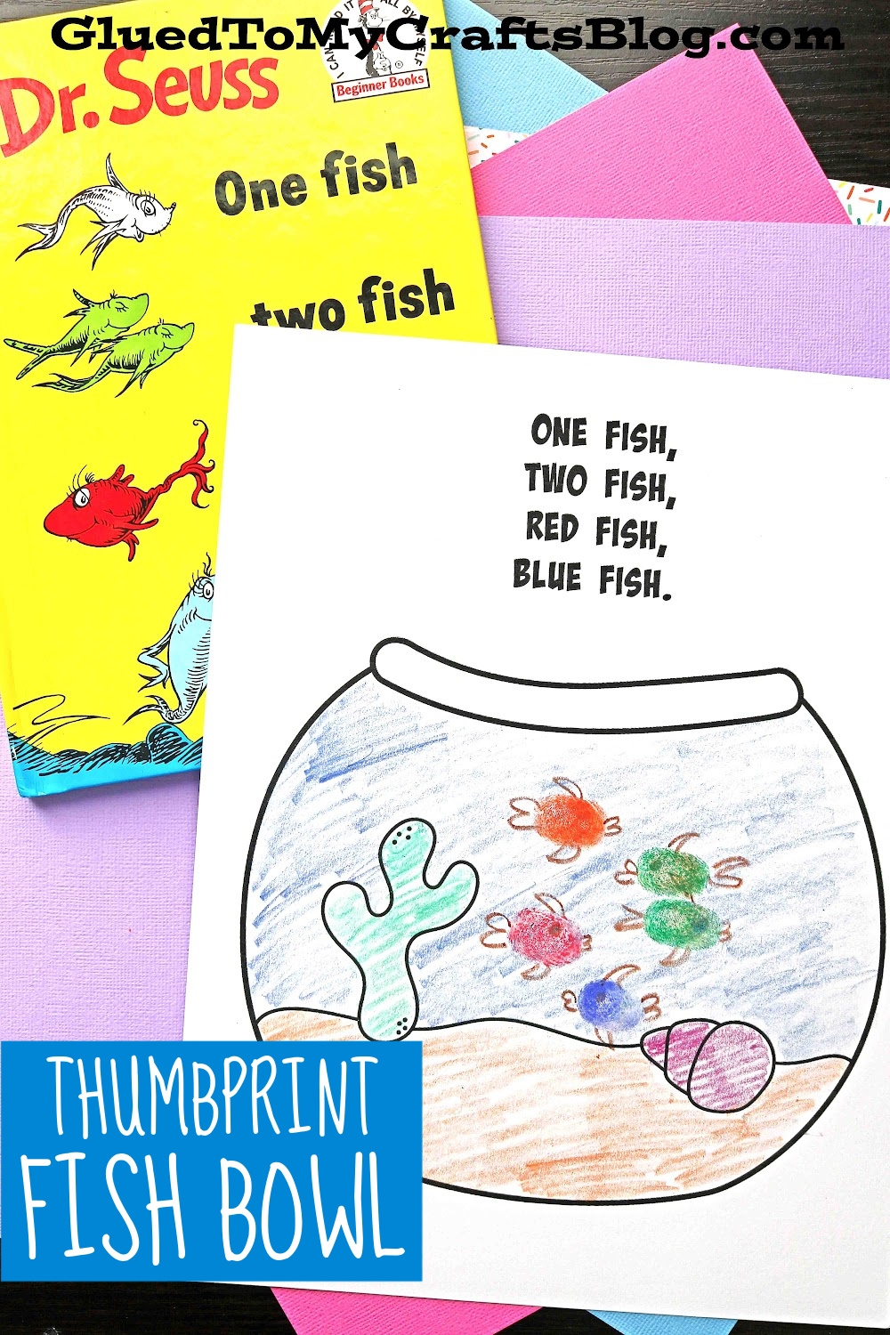 One Fish Two Fish Thumbprint Craft Idea