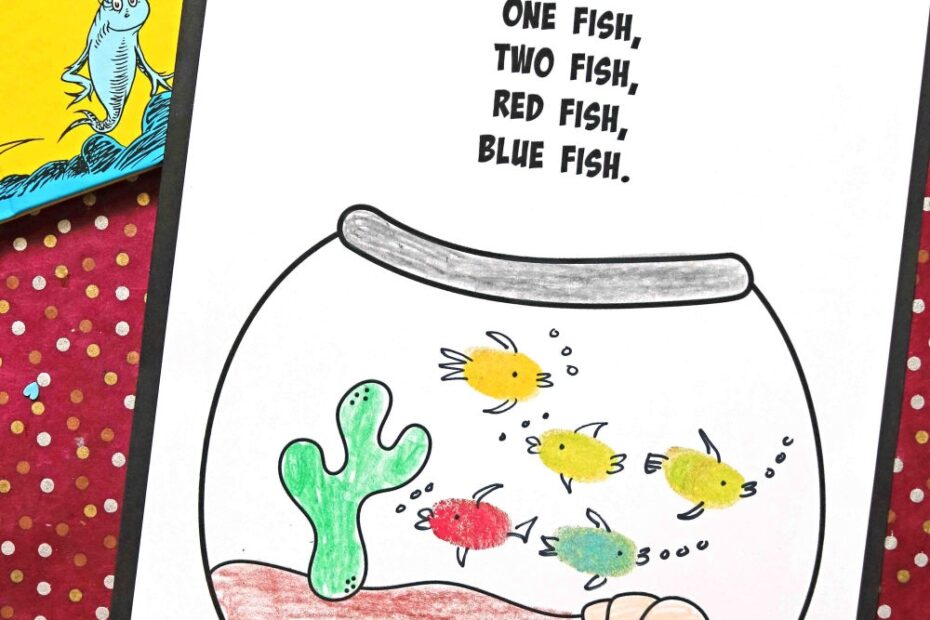 One Fish Two Fish Thumbprint Craft Idea