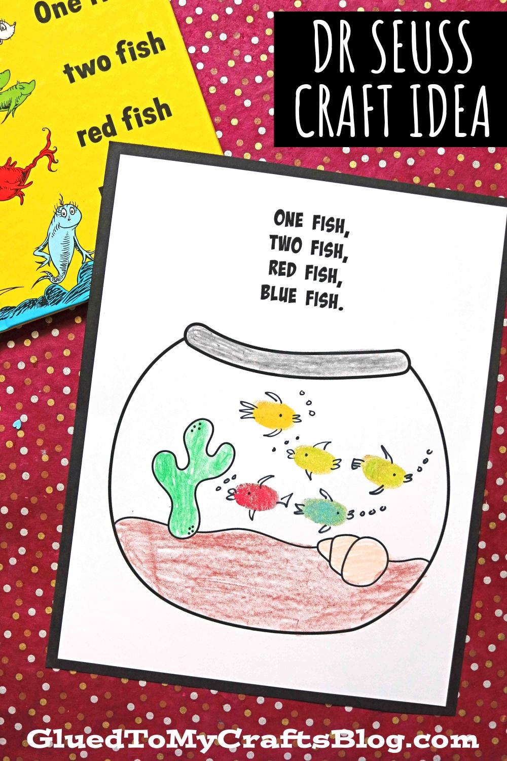One Fish Two Fish Thumbprint Craft Idea