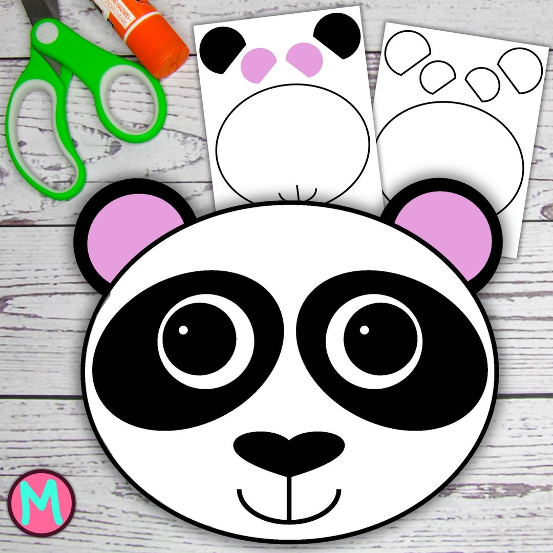 Panda Craft Template For Kids Cute Panda Craft For Preschool Simple Toddler Craft Fun Animal Craft For Kids Printable Template Etsy