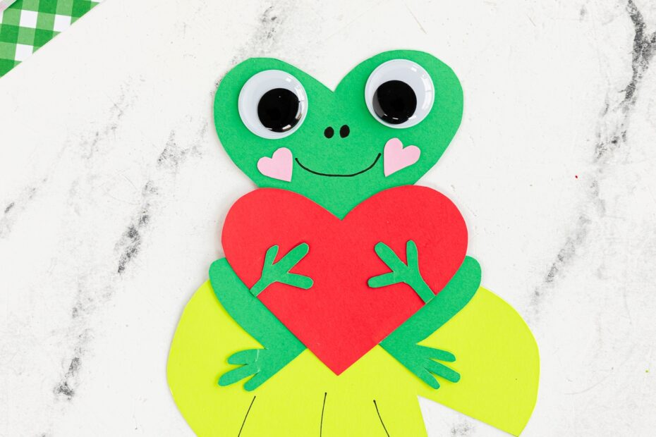 Paper Heart Shaped Frog Craft Made To Be A Momma