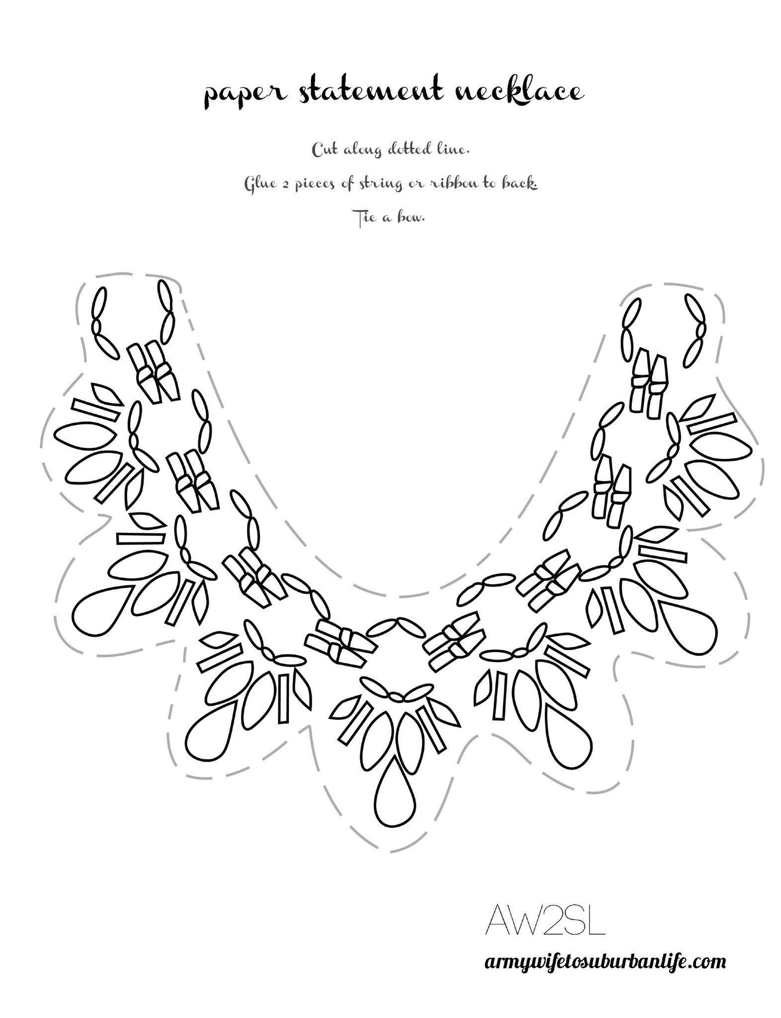 Paper Necklace Printable Craft How To Make A Paper Necklace Papercraft On Cut Out Keep