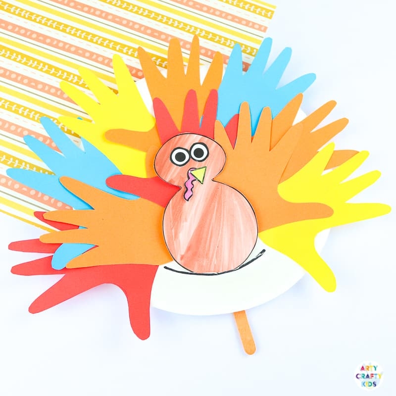 printable paper plate turkey craft template