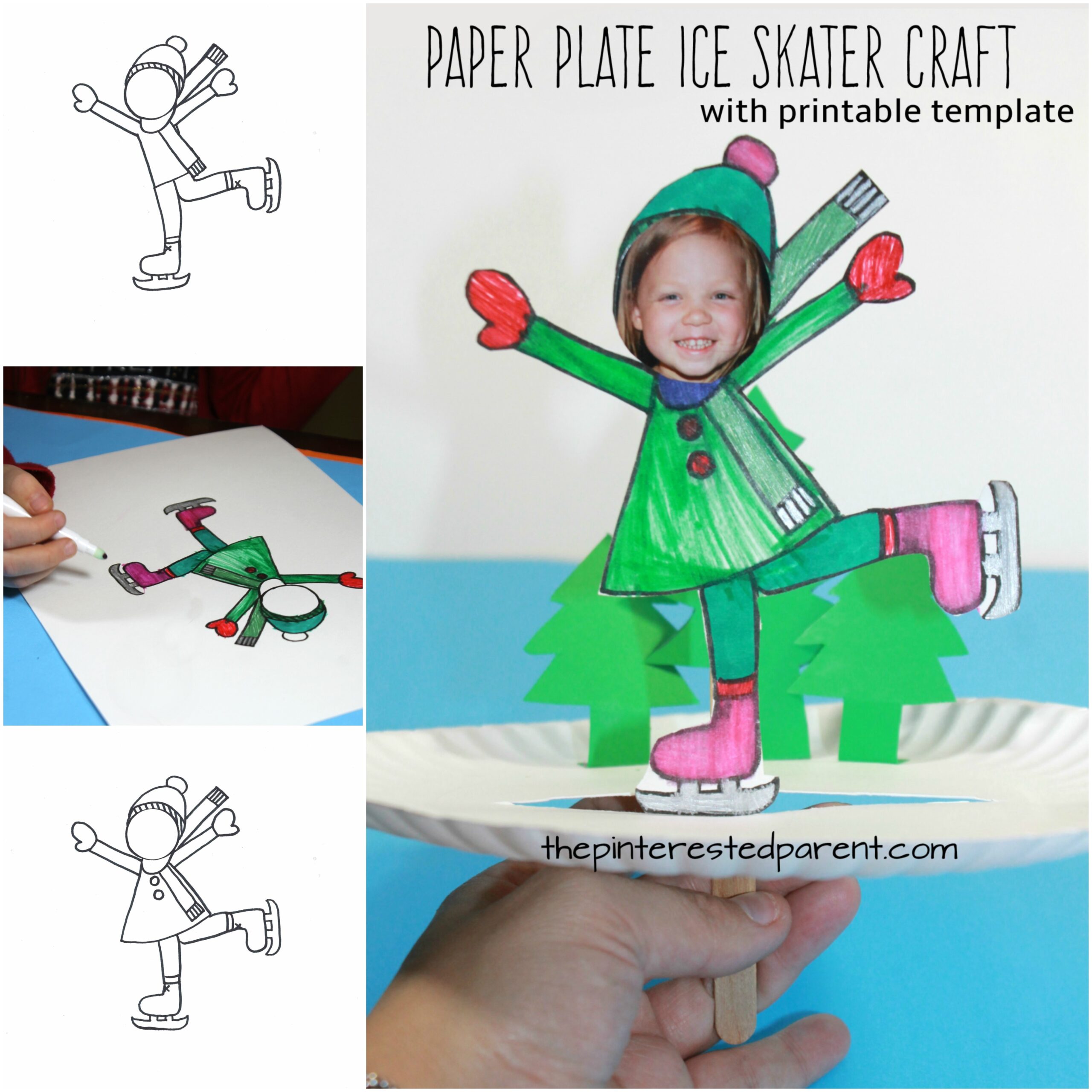 Paper Plate Ice Skate Craft The Pinterested Parent