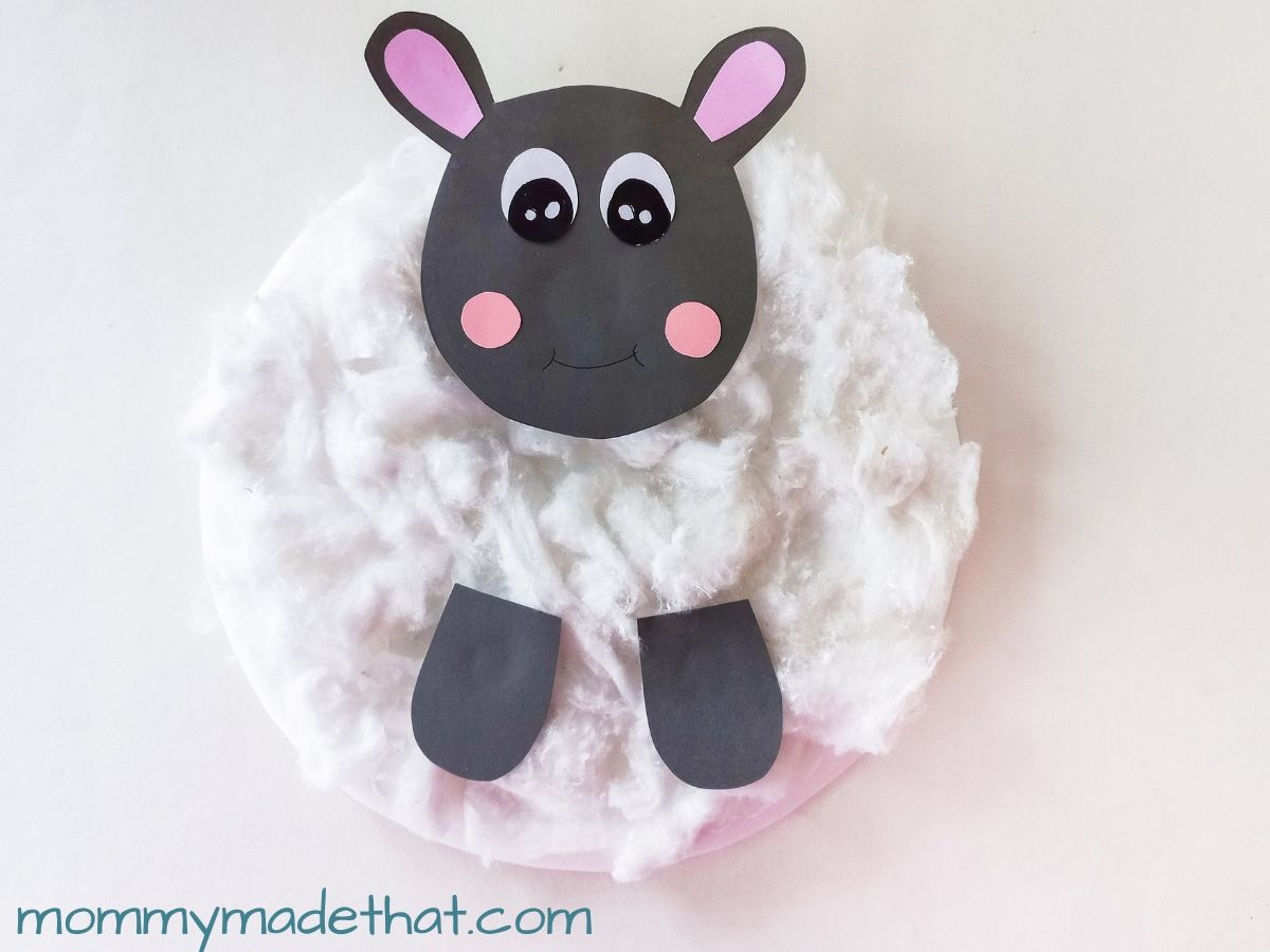 Paper Plate Sheep With Free Printable Template 