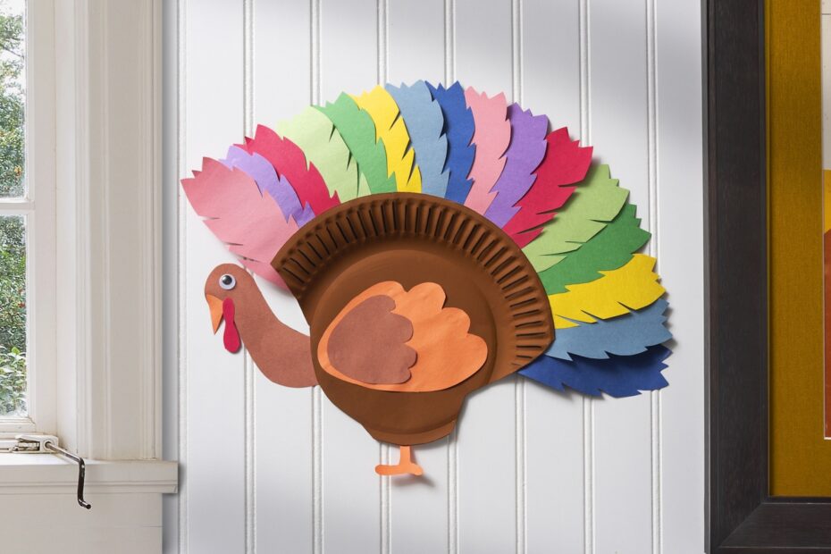 Paper Plate Turkey For A Fun Kids Thanksgiving DIY Candy