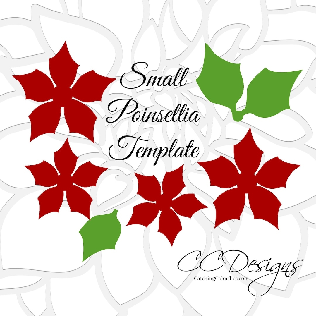 free printable poinsettia craft template