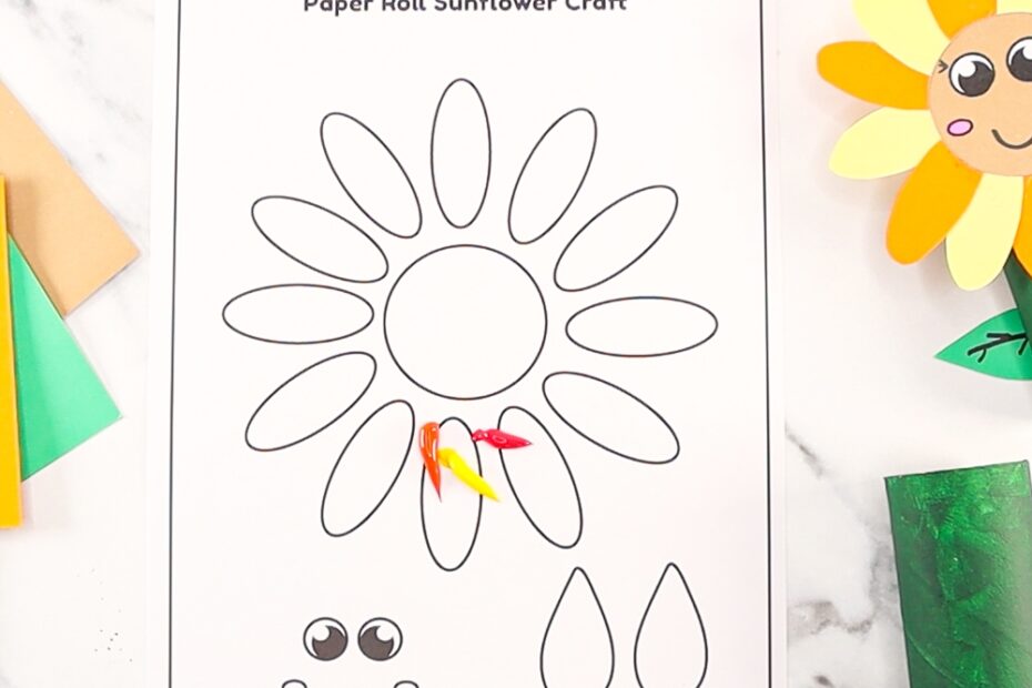 Paper Roll Sunflower Craft Arty Crafty Kids