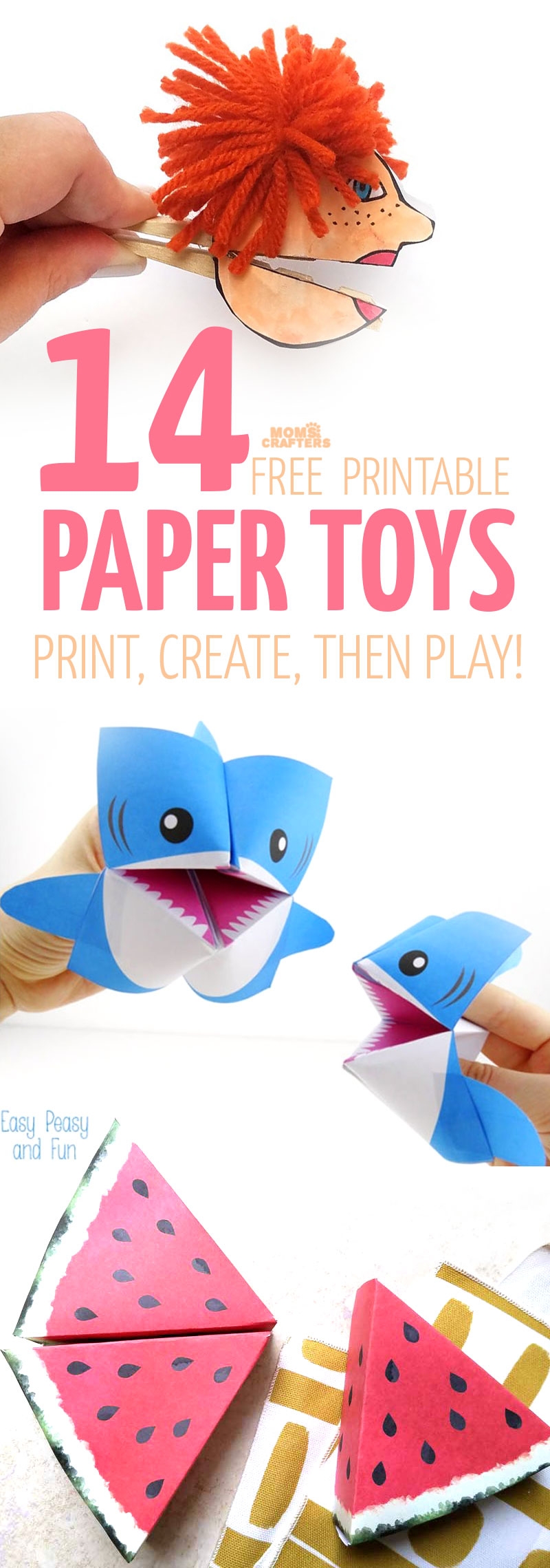 paper crafts for kids with printable templates