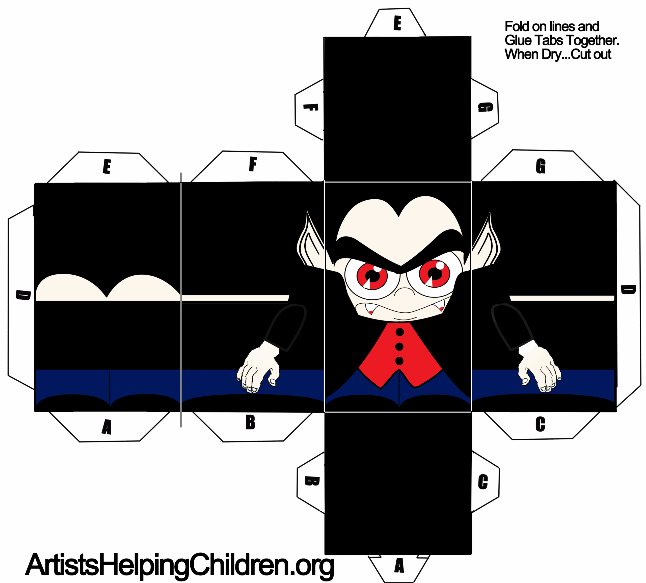 printable vampire craft template