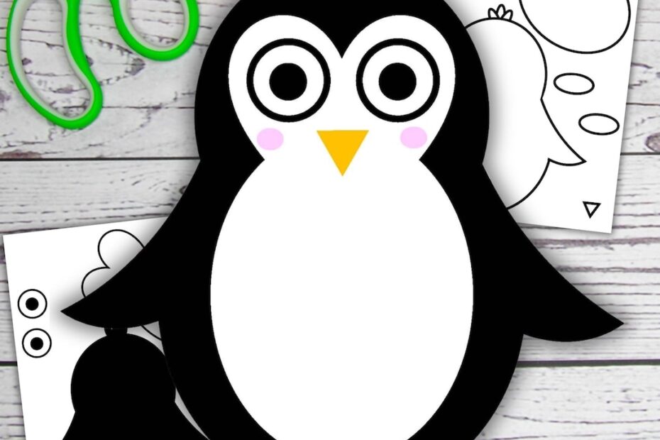 Penguin Craft Template Printable DIY Penguin Template Arts And Crafts For Kids Build A Penguin Simple Toddler Paper Craft Etsy
