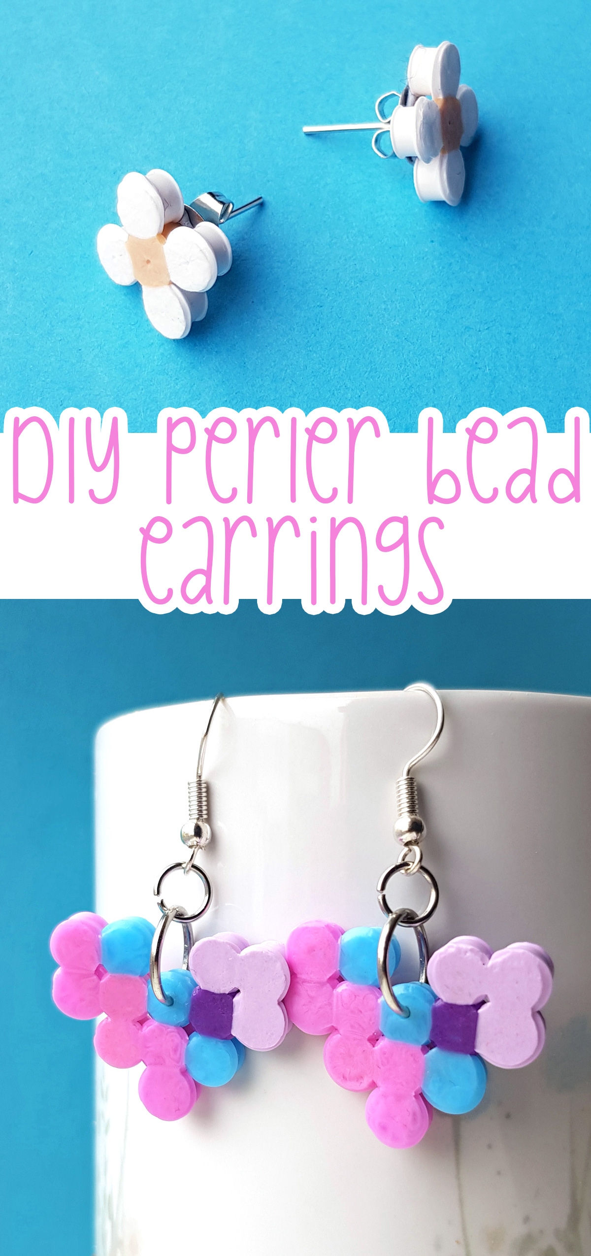 Perler Bead Earrings U0026 Free Template Moms And Crafters