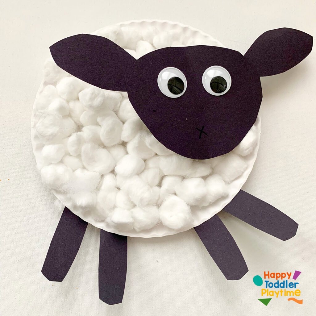 printable paper plate sheep craft template