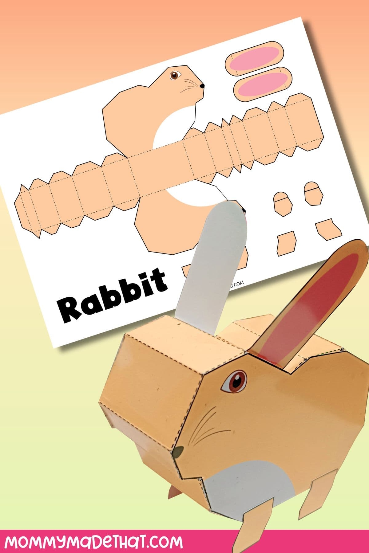 bunny printable craft template