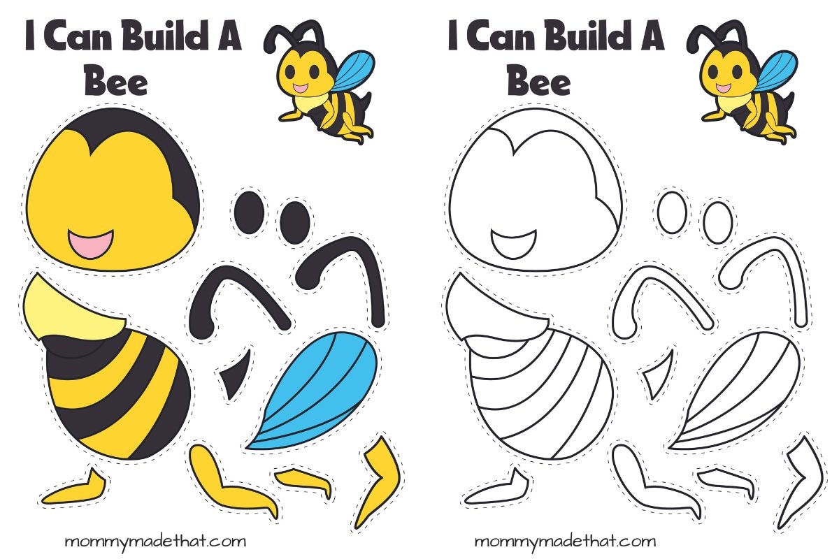 Printable Bee Craft With Free Template 