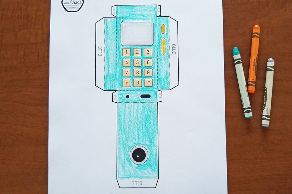 Printable Cell Phone Papercraft For Kids Create In The Chaos