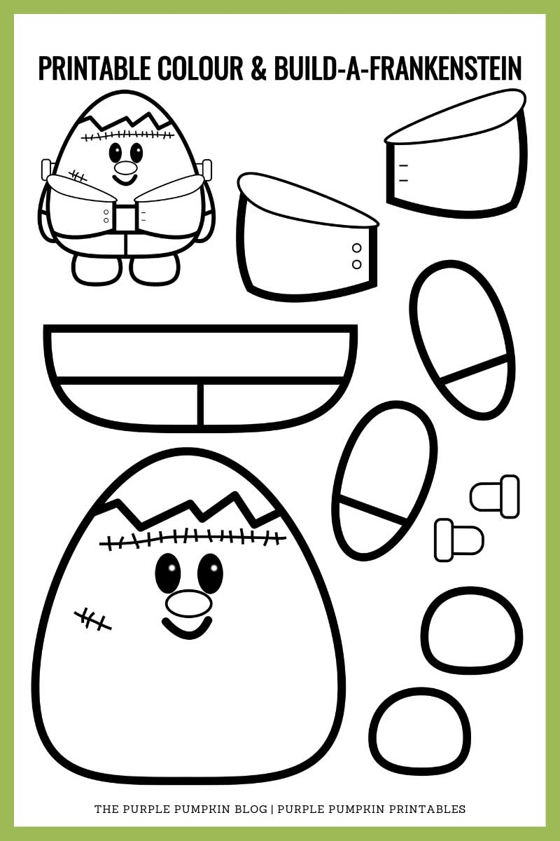 printable frankenstein craft template