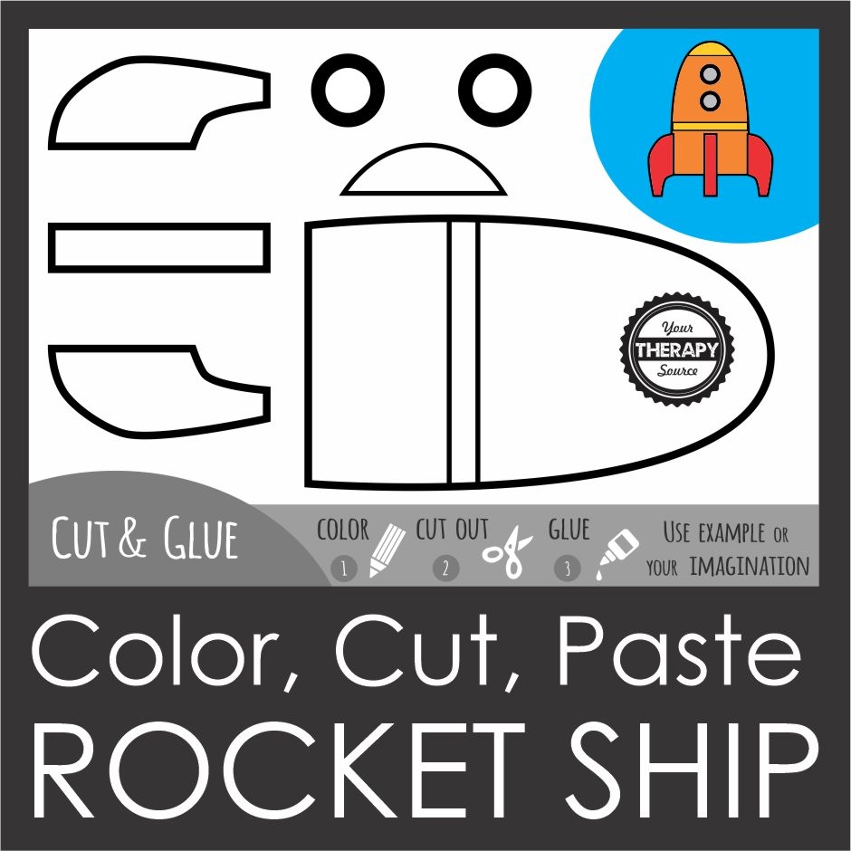 printable rocket craft template