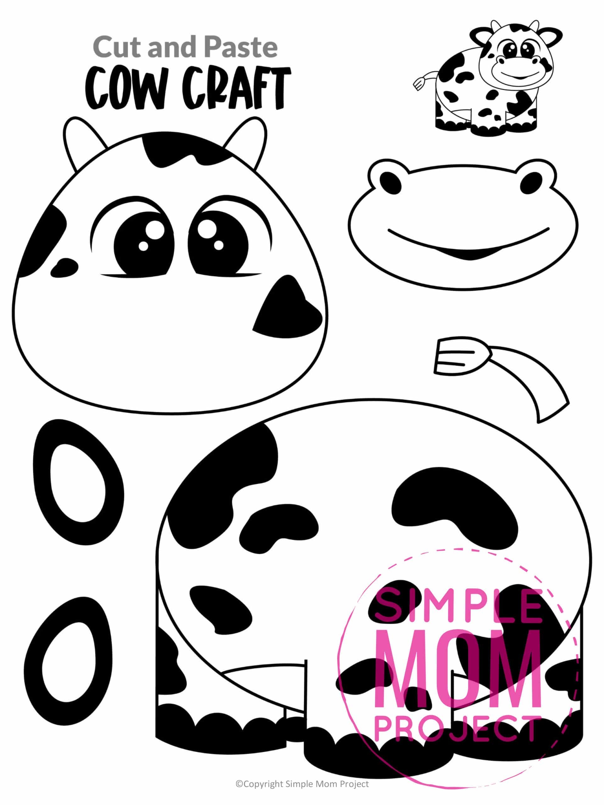 Printable Farm Animal Craft Templates Simple Mom Project
