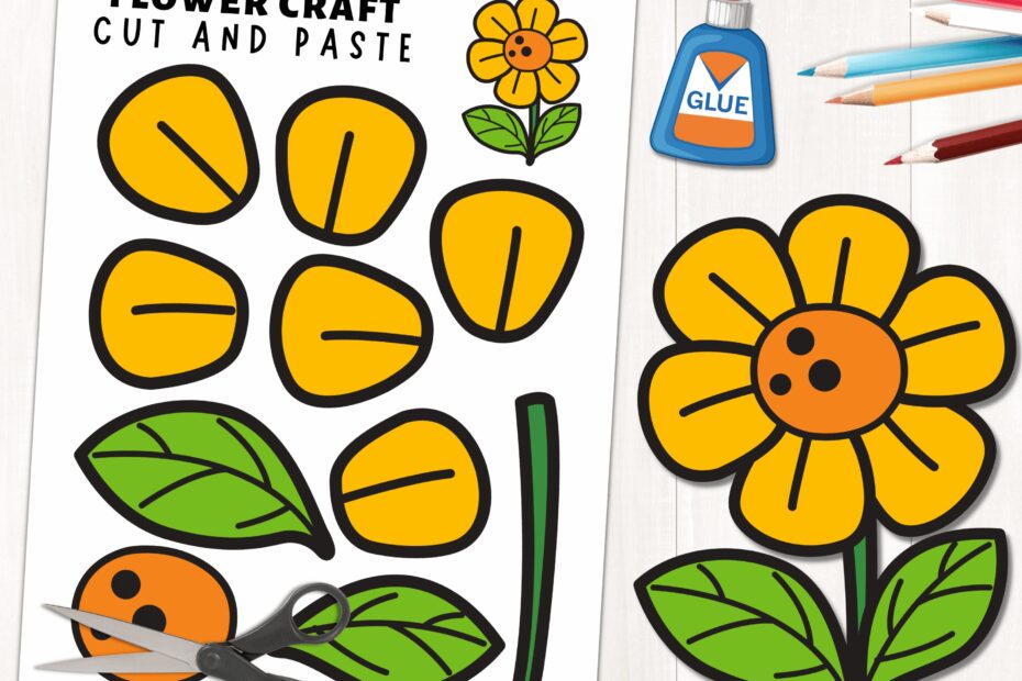 Printable Flower Printable Craft Template Build A Flower