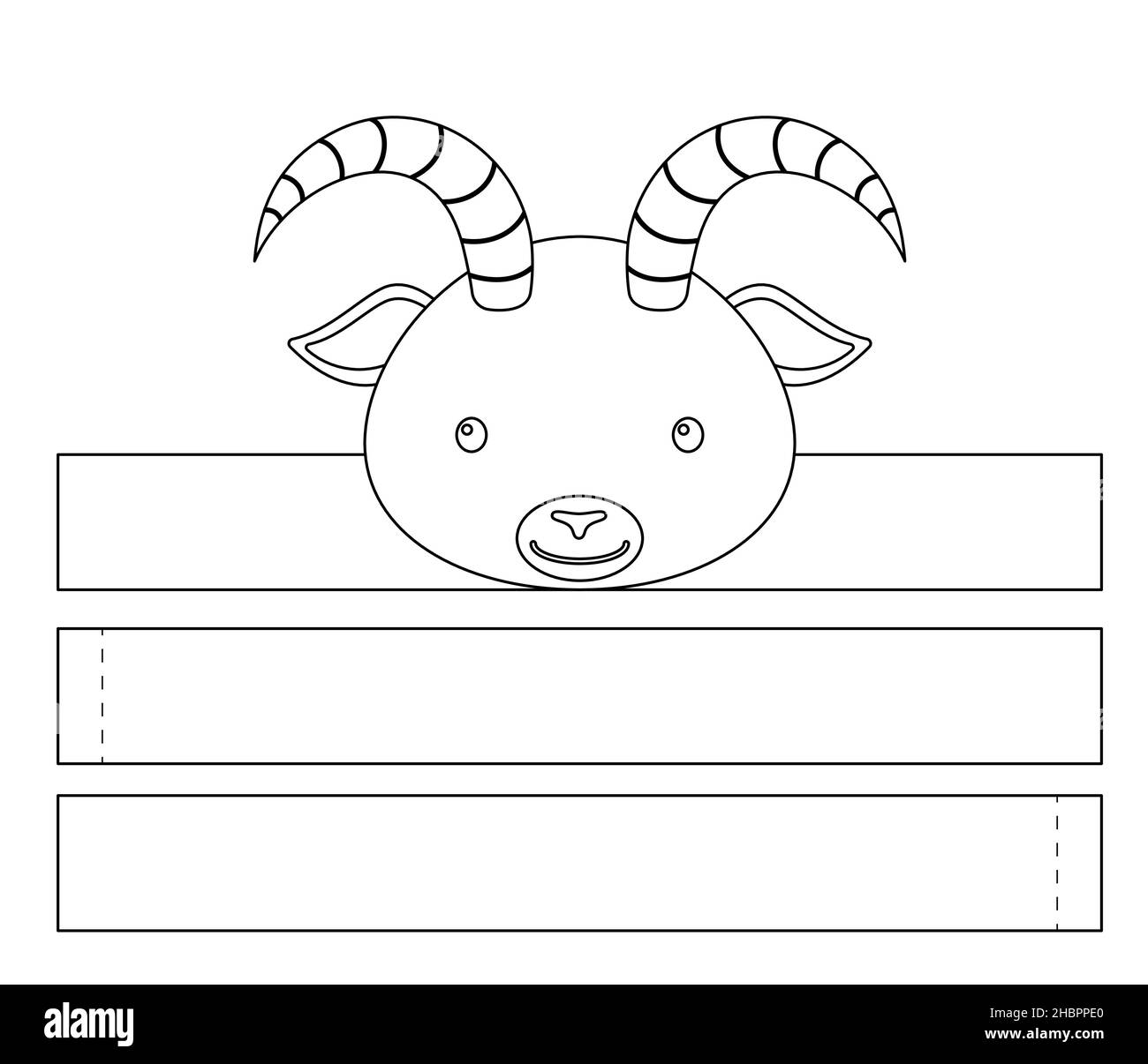 printable goat craft template