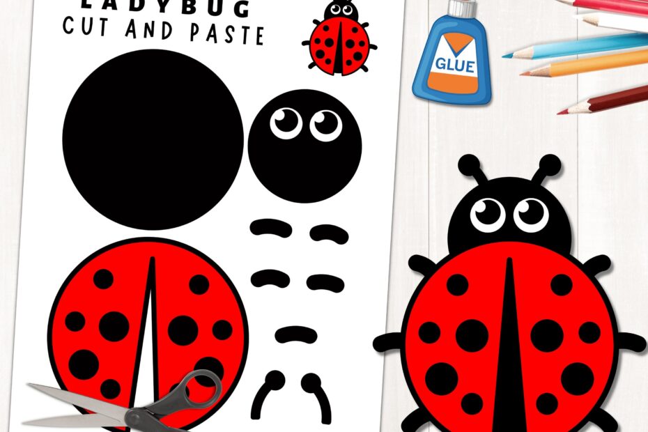 Printable Ladybug Craft Template For Kids Spring Activity Insect Craft Color Cut And Glue Build A Paper Ladybug Digital Download Etsy