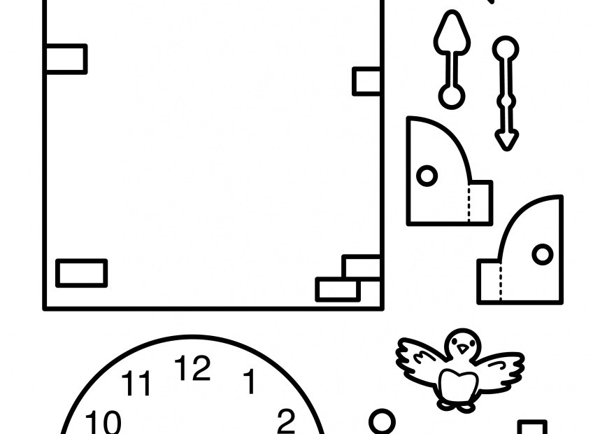 Printable Paper Cuckoo Clock For Kids Amax Kids