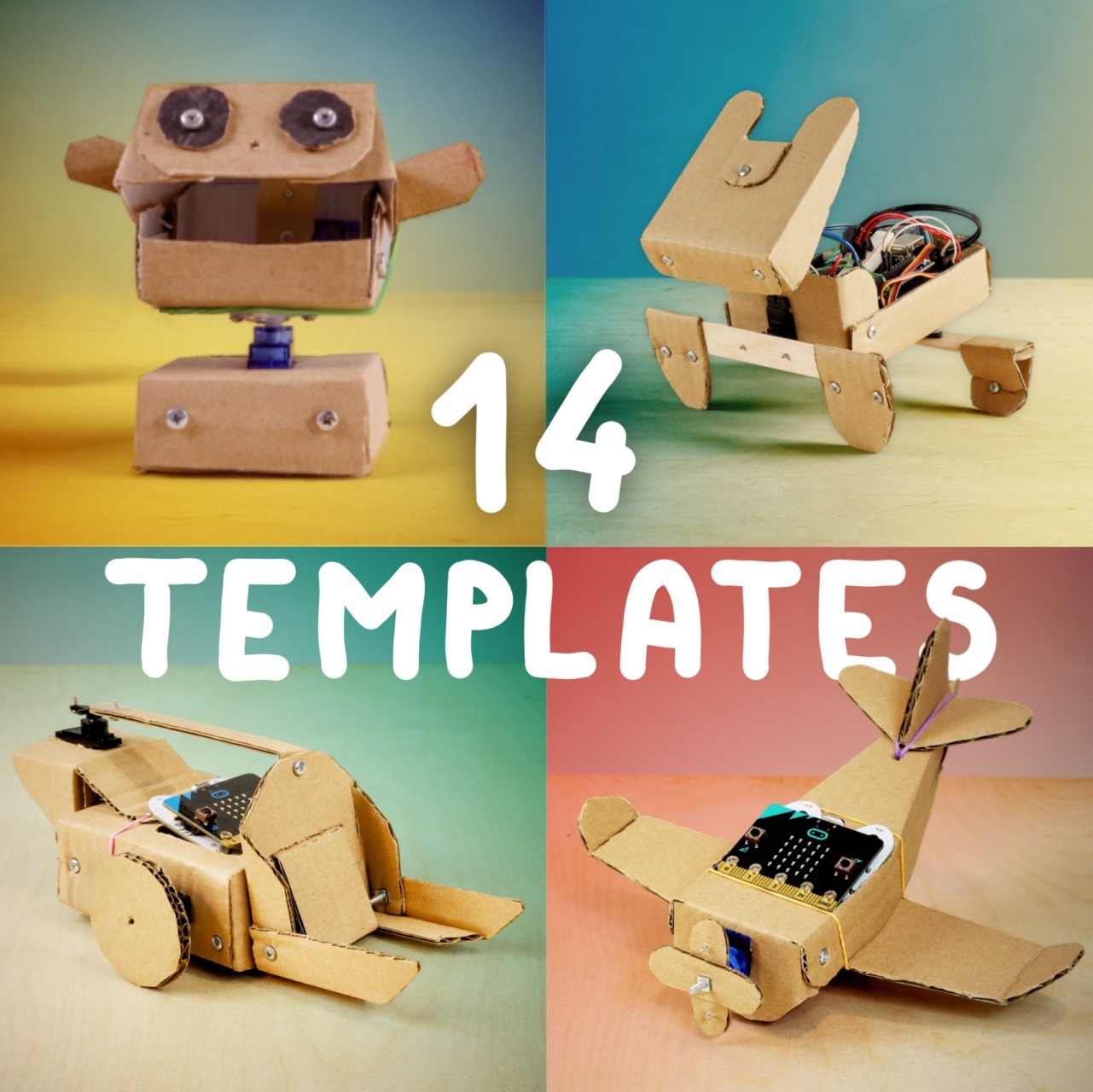 printable robot craft template