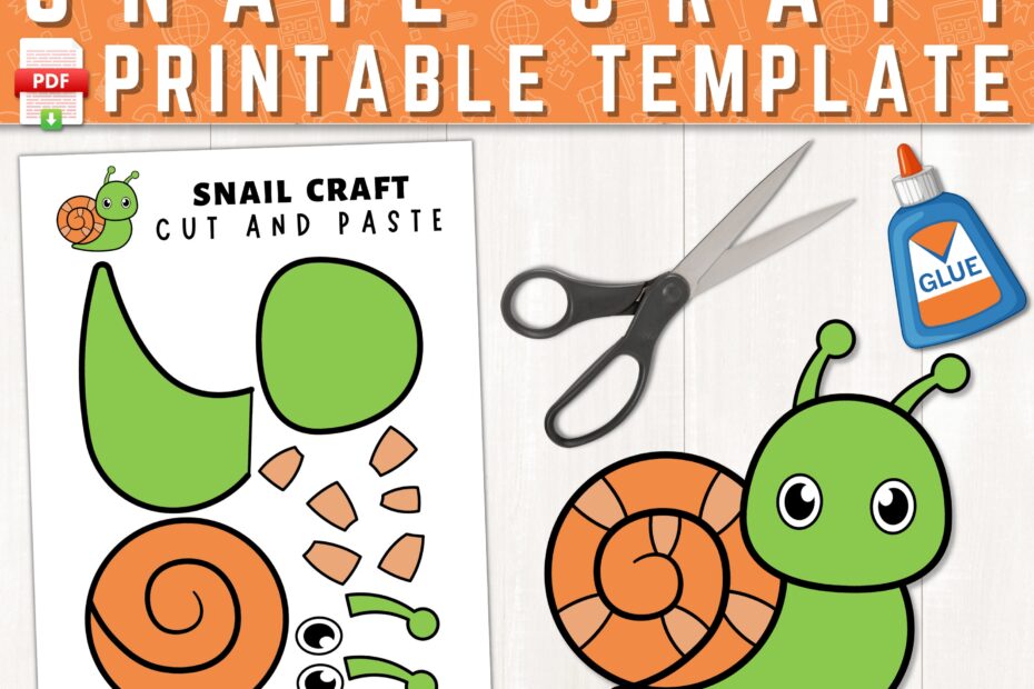 Printable Snail Craft For Kids Spring Activities Build A Snail