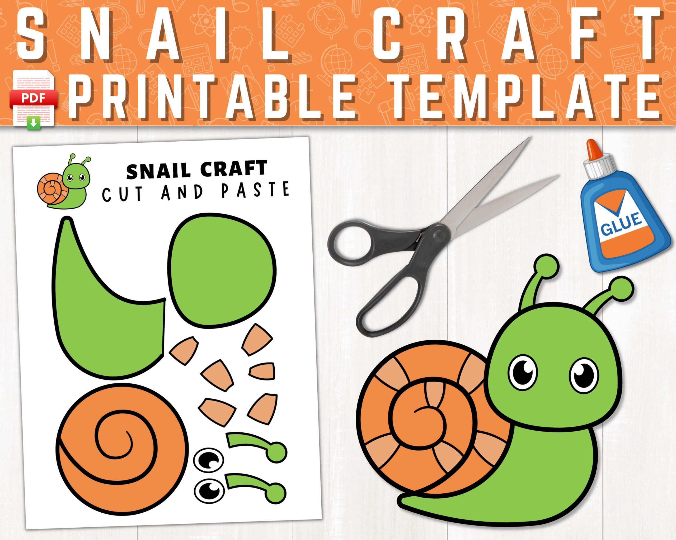 Printable Snail Craft For Kids Spring Activities Build A Snail 
