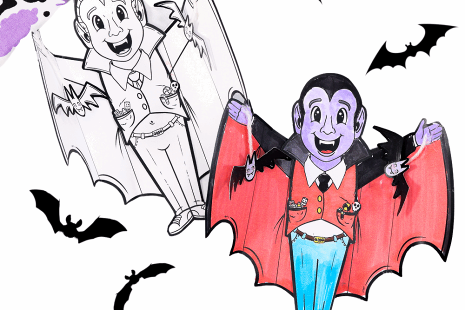 Printable Vampire Craft Free Template Arty Crafty Kids