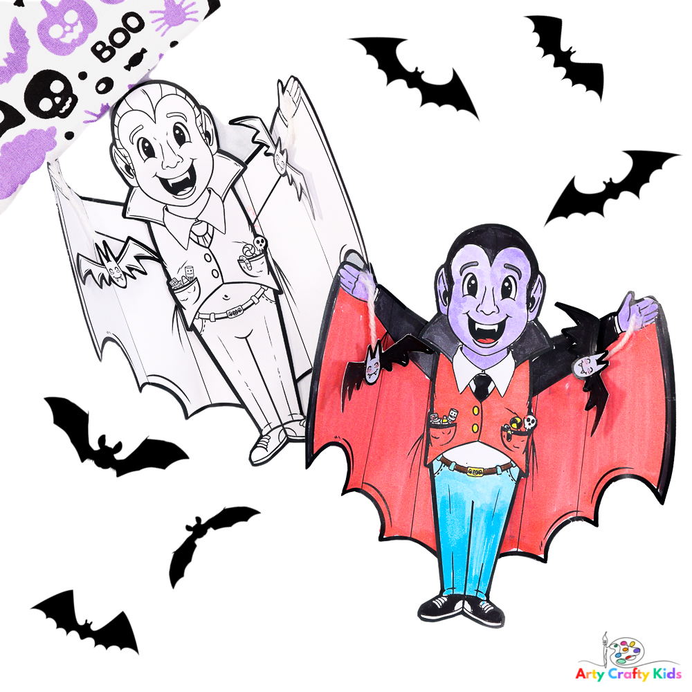 Printable Vampire Craft Free Template Arty Crafty Kids