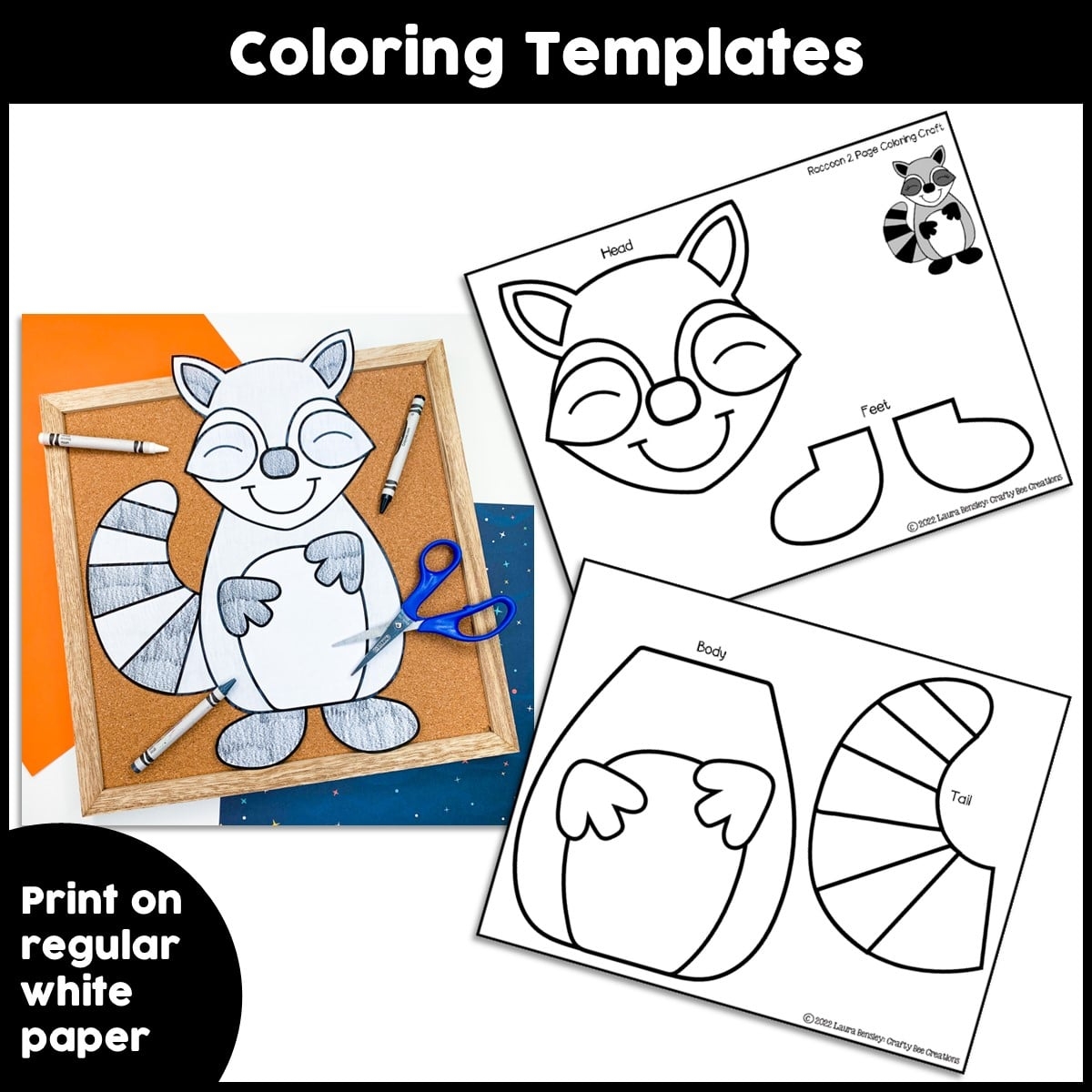 Raccoon Craft Activity Crafty Bee Creations