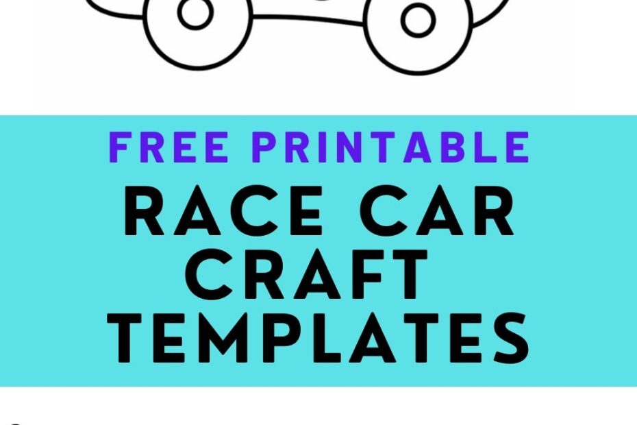 Race Car Template Fun Paper Kids Craft