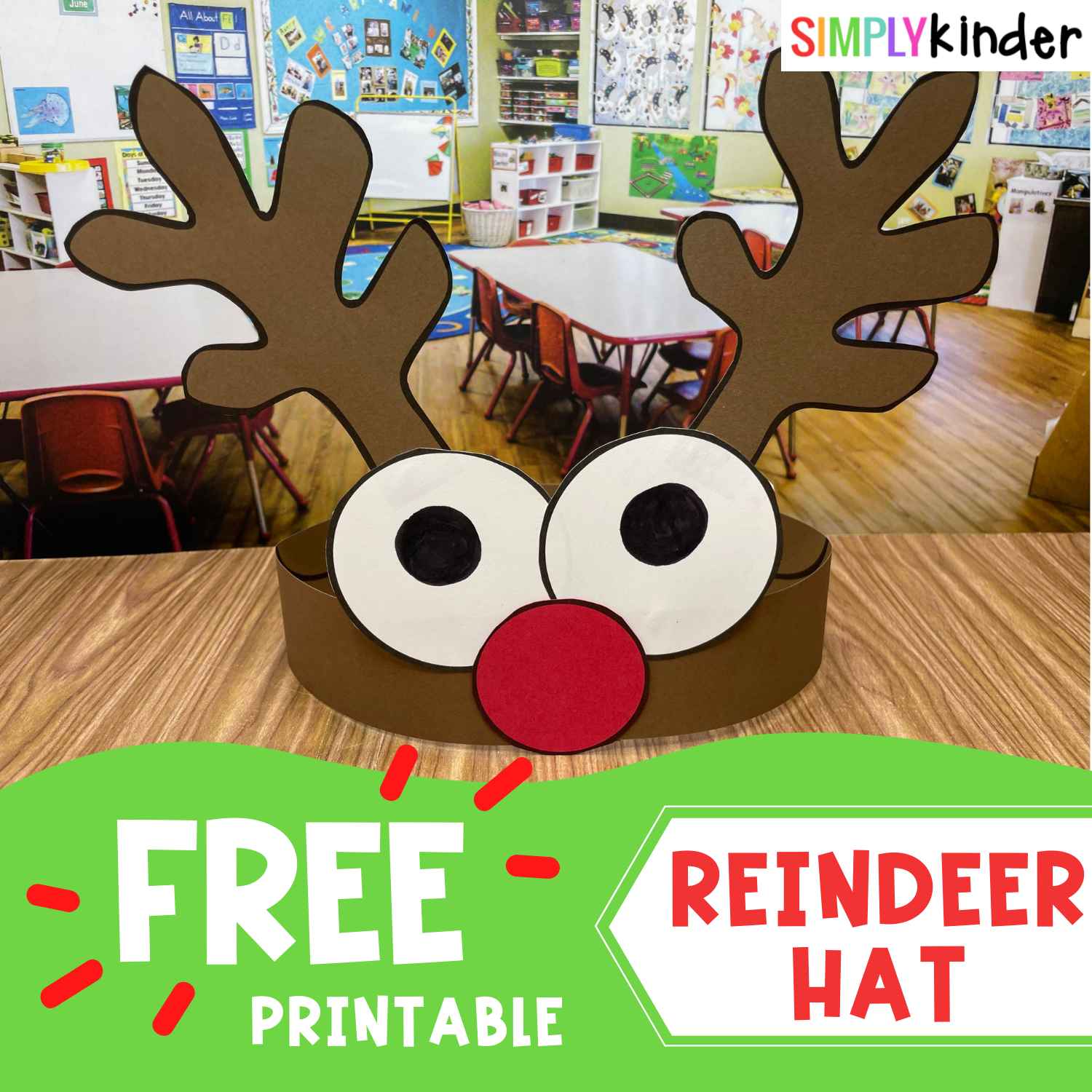 free printable reindeer craft template