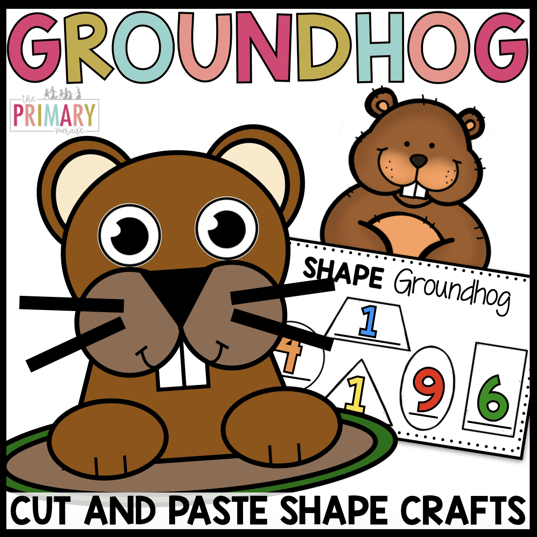printable groundhog craft template