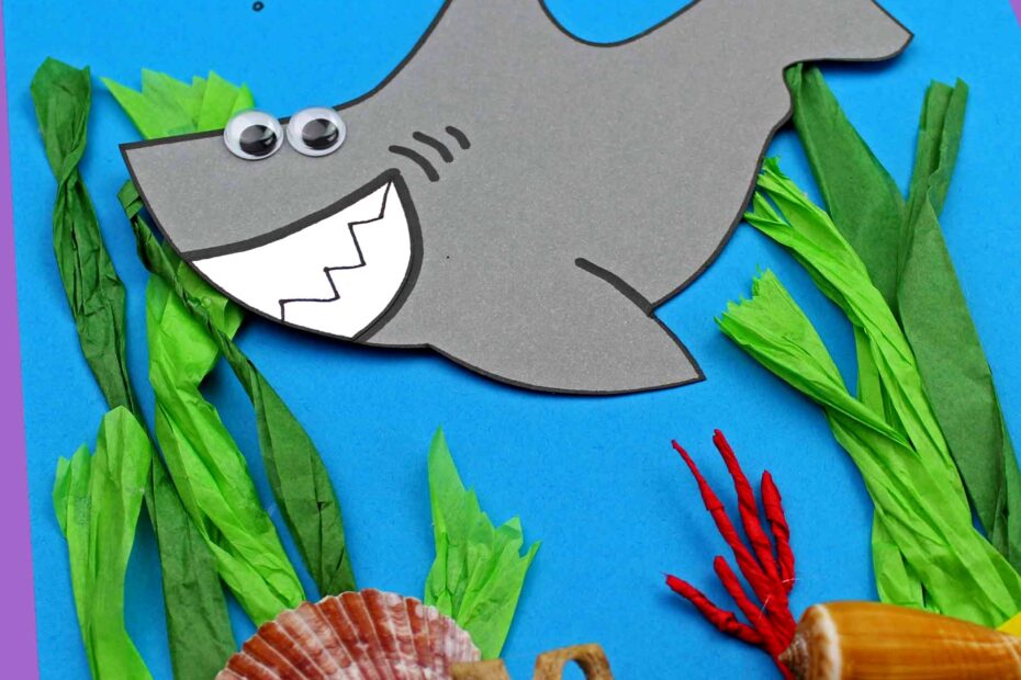 Shark Craft For Kids with Free Printable Template