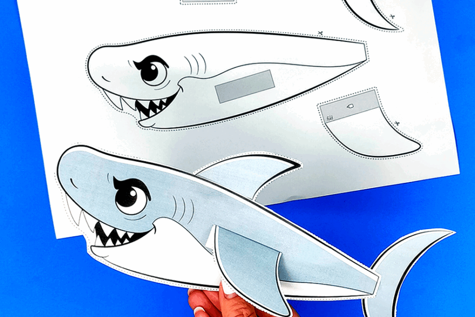 Shark Cut And Paste Craft 10 Minutes Of Quality Time