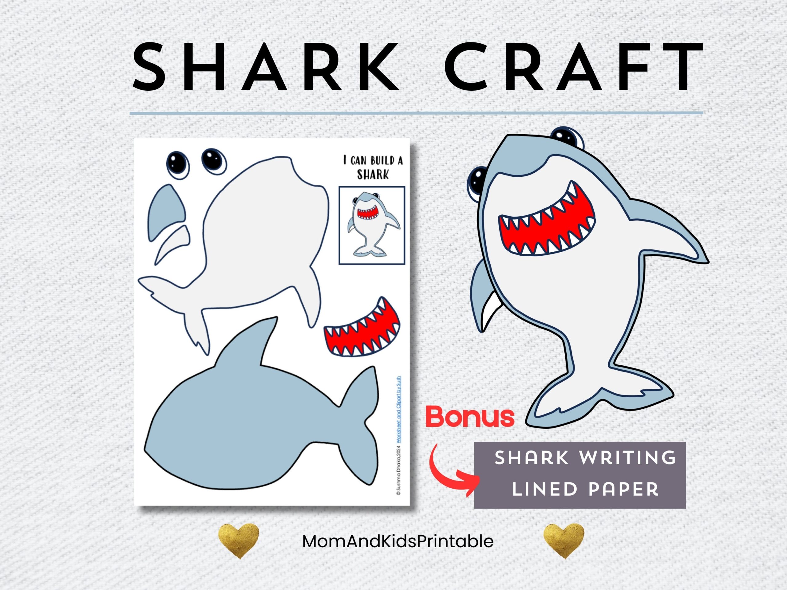 Shark Cut And Paste Craft And Scissor Practice Printable Activity Template For Preschoolers Ocean Animal Study Etsy