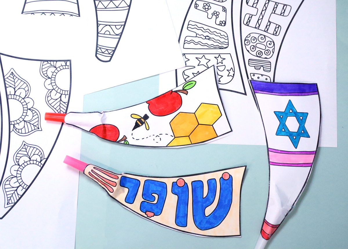 Shofar Craft Templates Jewish Moms U0026 Crafters