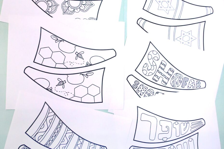 Shofar Craft Templates Jewish Moms U0026 Crafters
