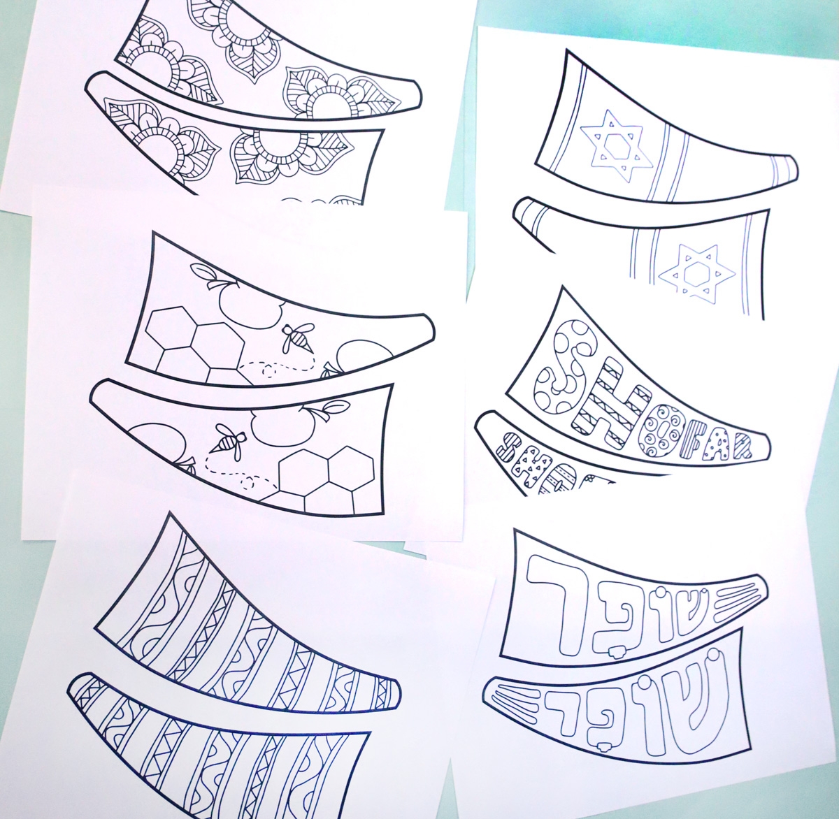 Shofar Craft Templates Jewish Moms U0026 Crafters