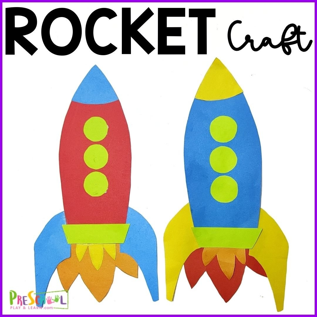 Simple And Fun DIY Rocket Space Craft For Kids with FREE Template 
